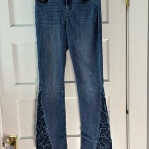 INC International Concepts Blue Flare Wide Leg Jeans